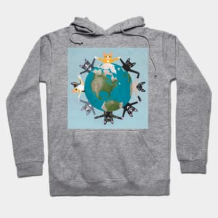 Cats Love the Earth Hoodie